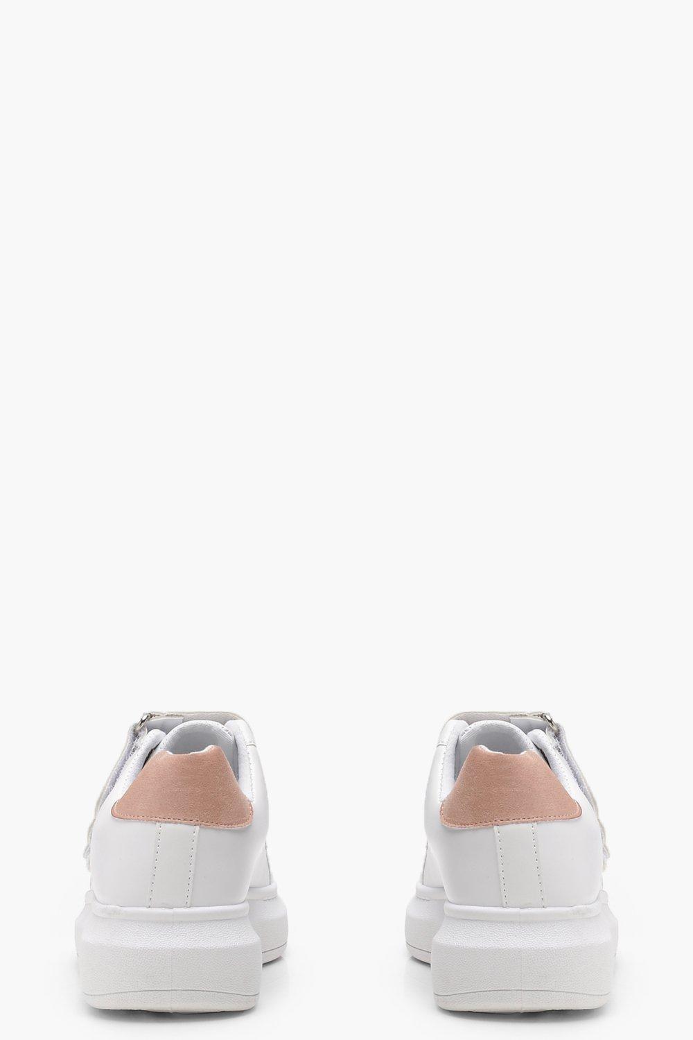 white strap trainers