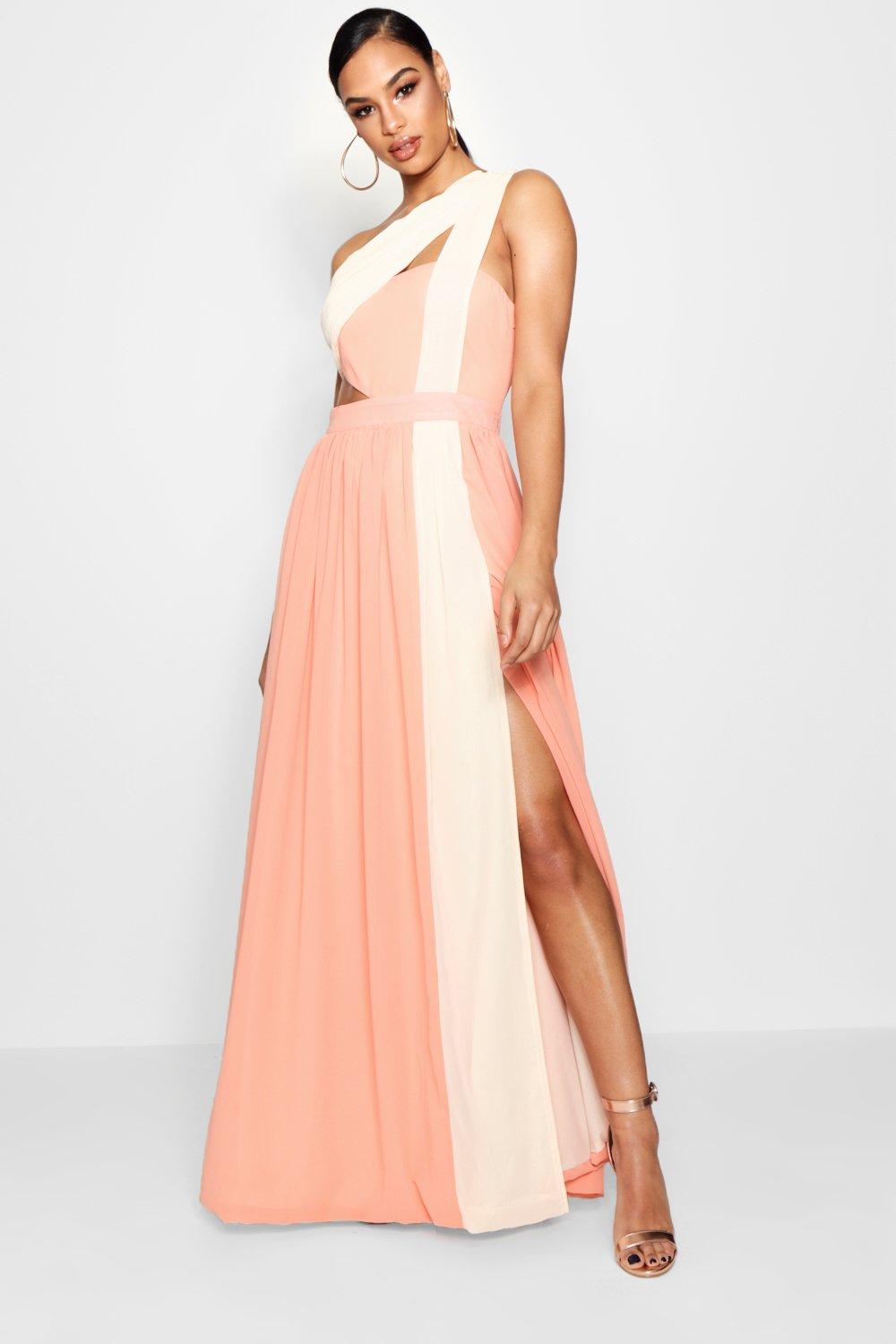 peach colour maxi