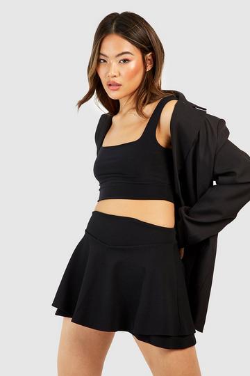 Ruffle Skort black