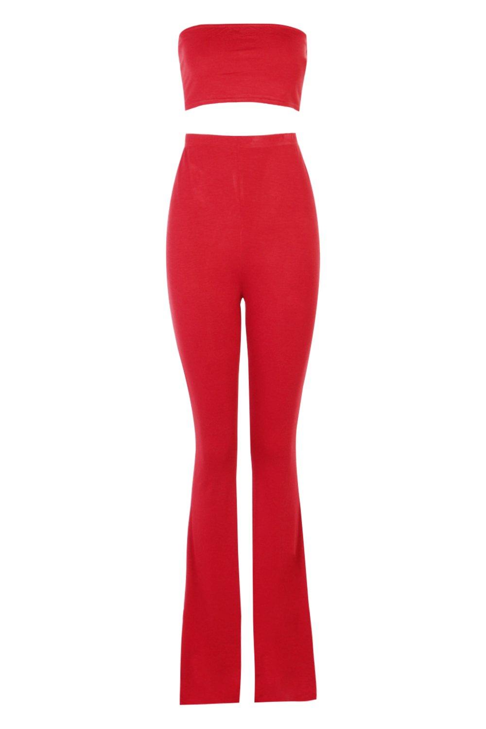 red trouser co ord