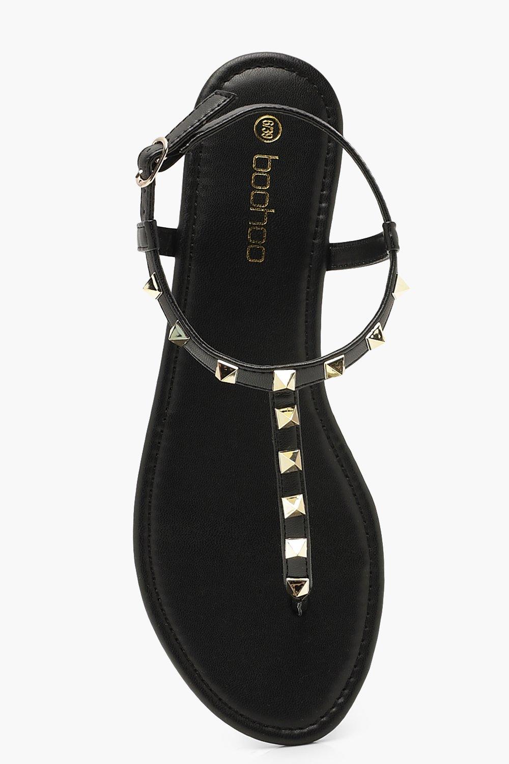 Studded t bar sandals sale