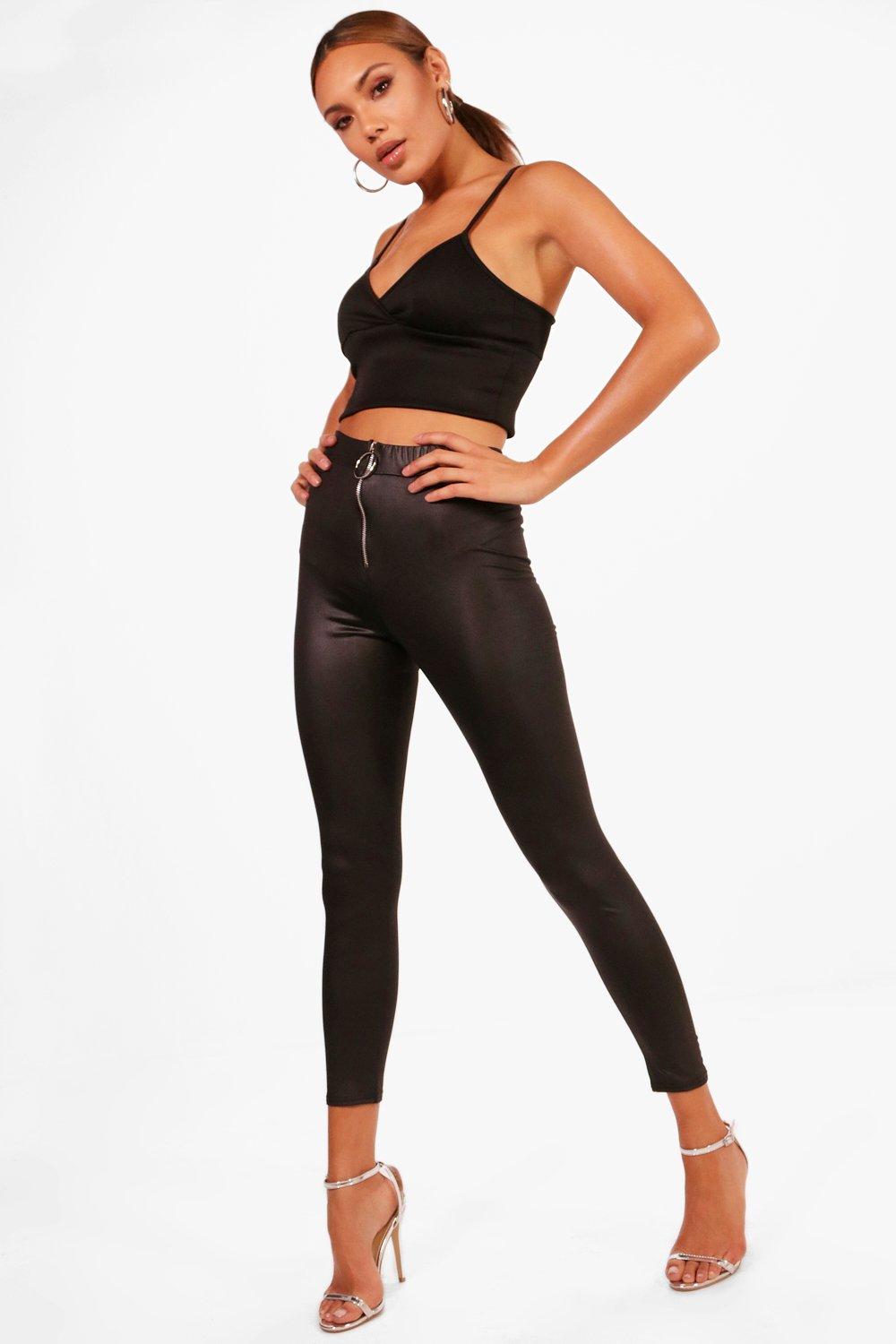 boohoo wet look leggings