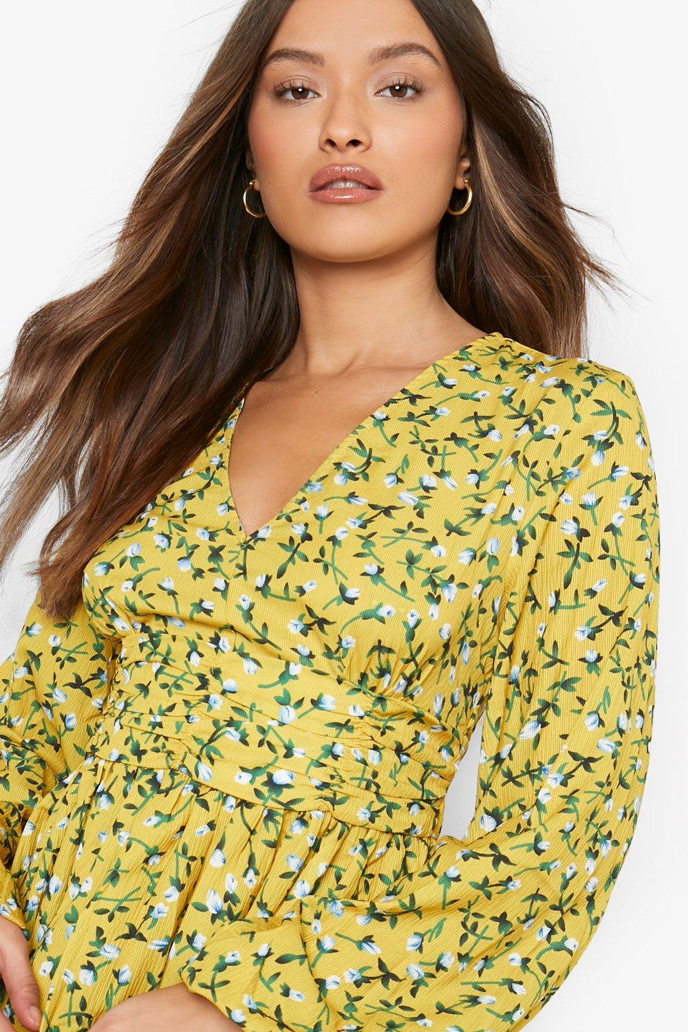 boohoo floral tea dress