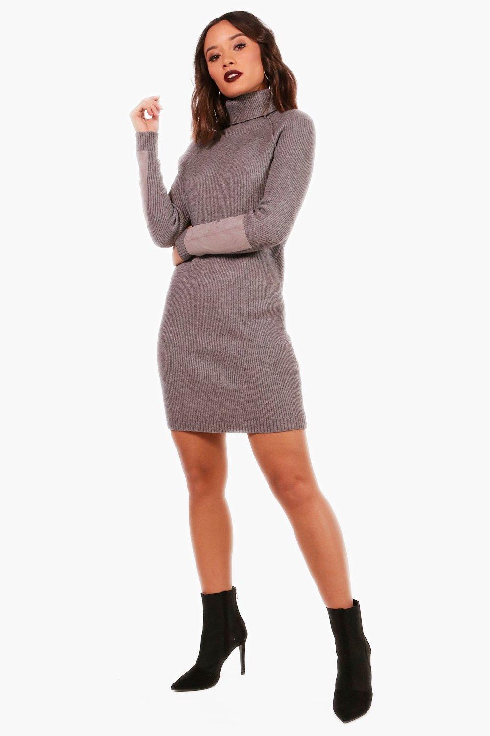 boohoo suede dress