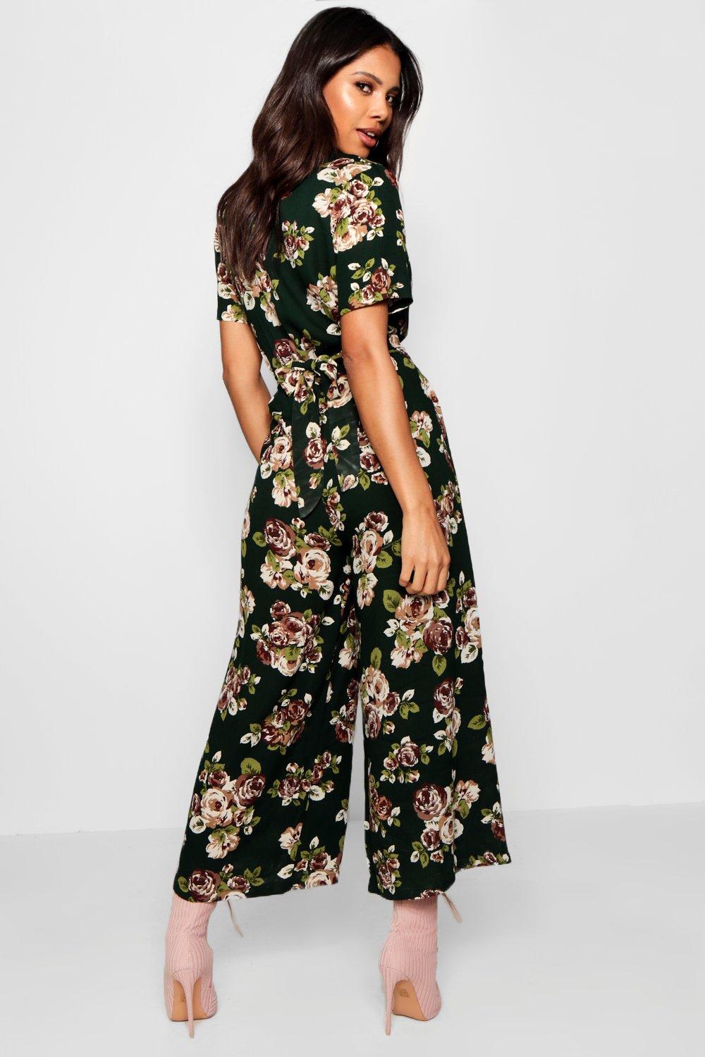 boohoo green jumpsuit