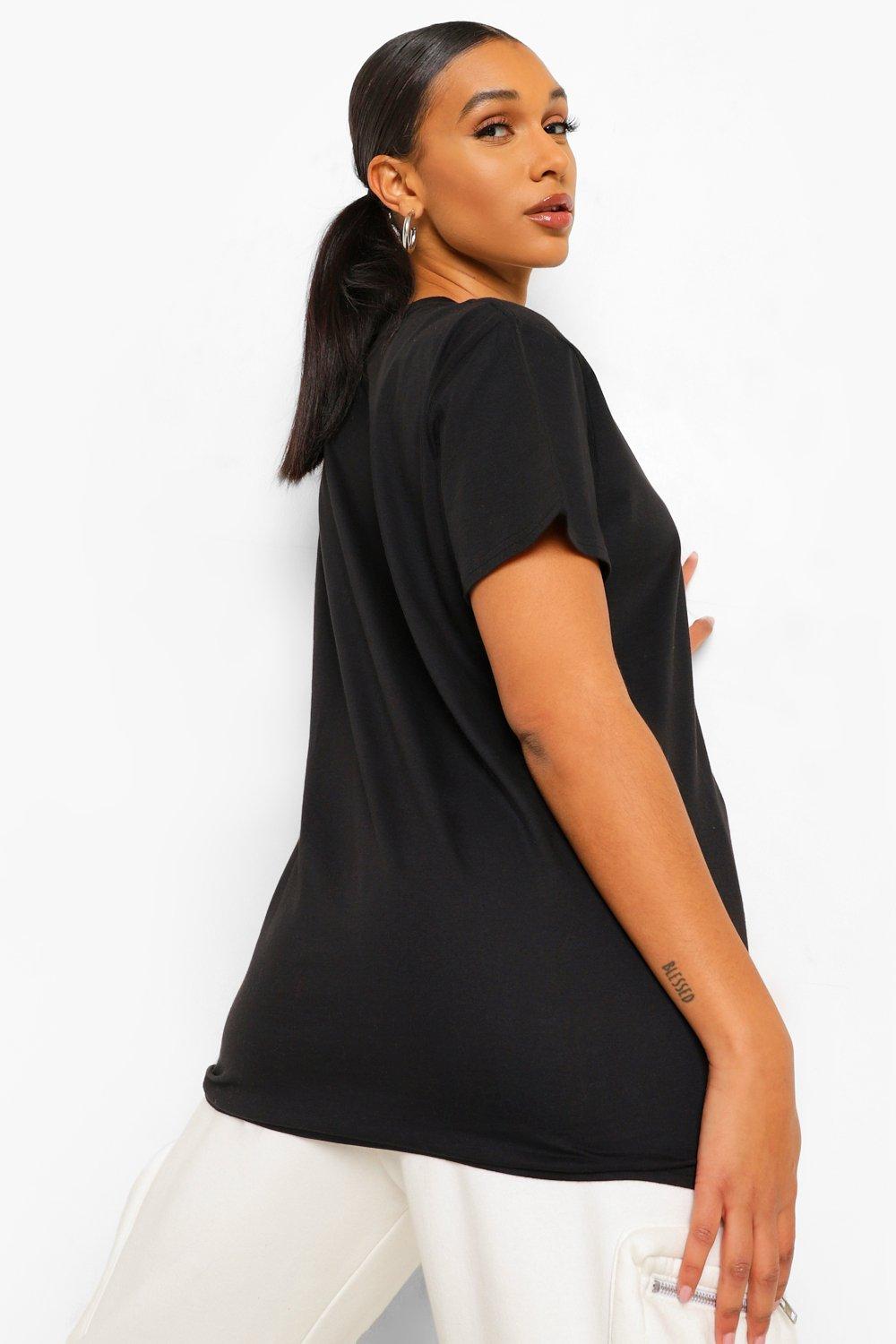 Ladies` t-shirt Color black - SINSAY - YX922-99X
