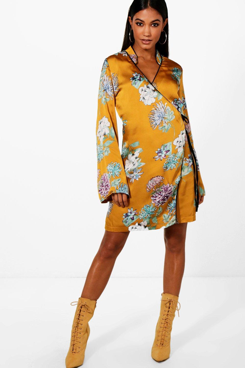 kimono dress boohoo