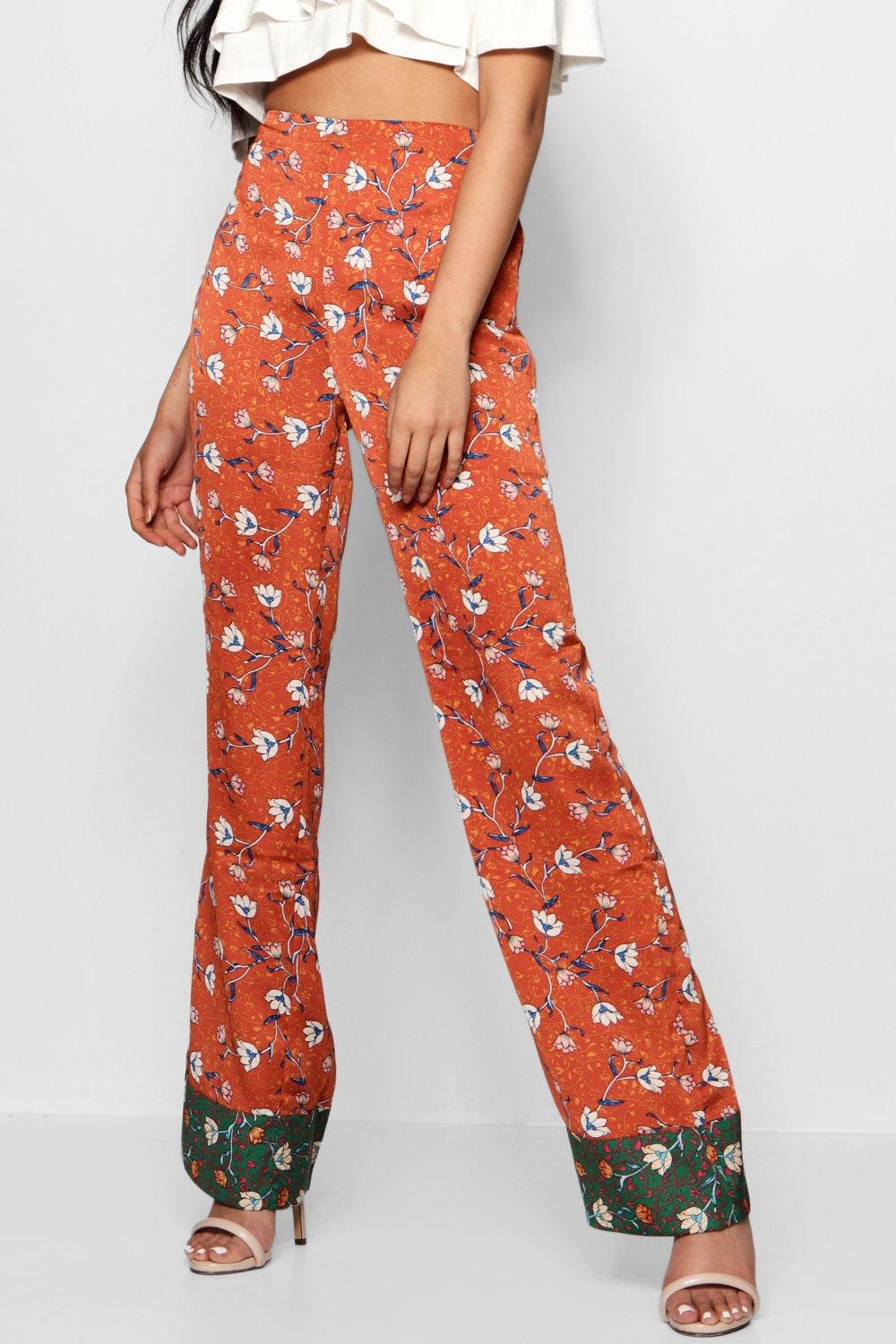 boohoo printed trousers