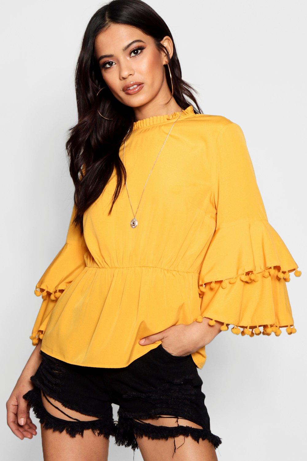 boohoo ruffle blouse