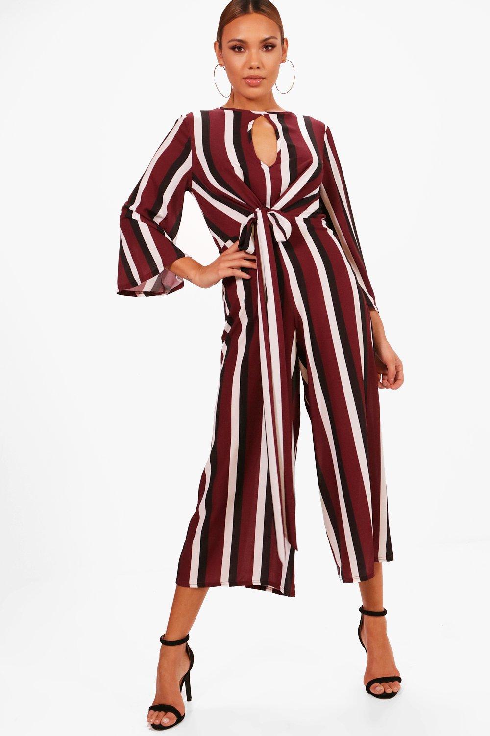 boohoo burgundy jumpsuit