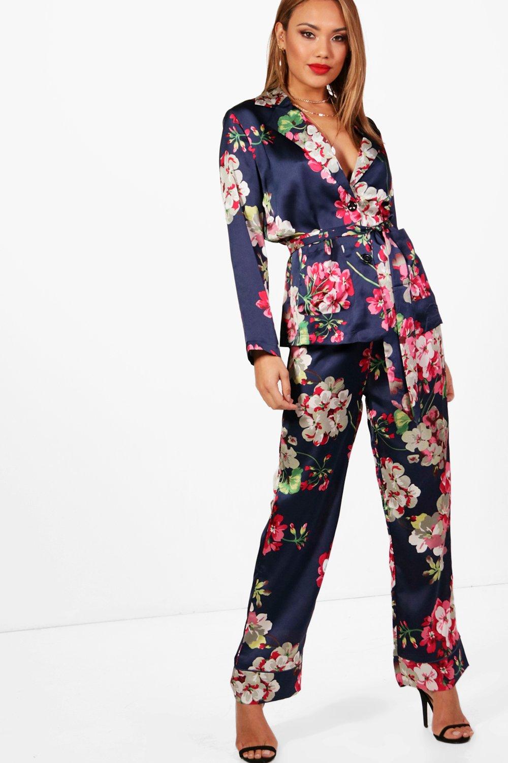 floral trouser suit