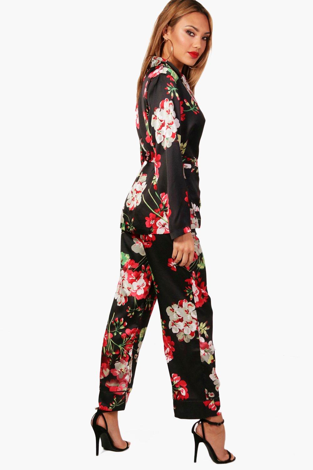 floral trouser suit