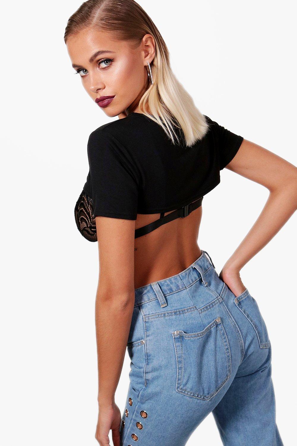 Slinky Basic Short Sleeve Crop Top