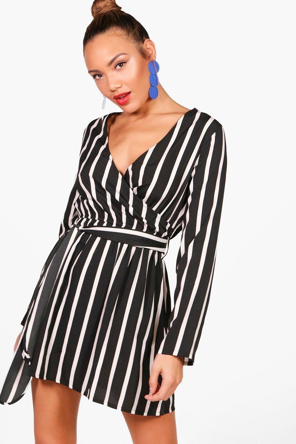 striped skater dress