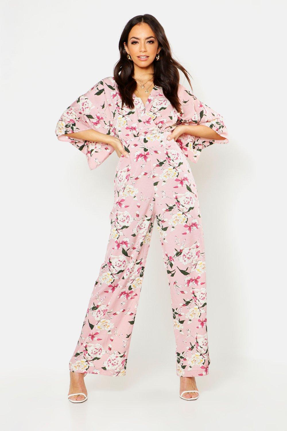 floral batwing jumpsuit