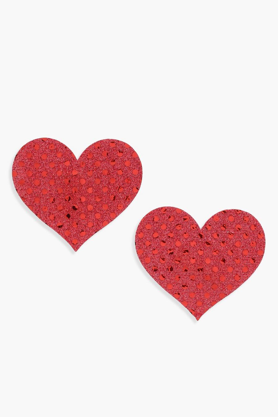 Sequin Heart Nipple Covers image number 1