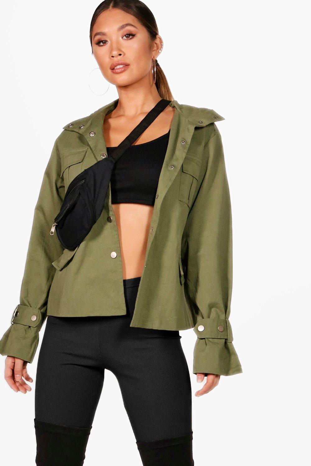 Boohoo khaki jacket best sale