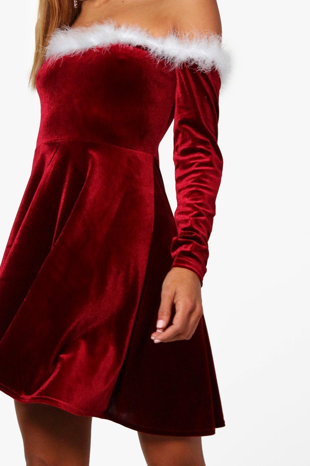 Off the shoulder christmas on sale dress