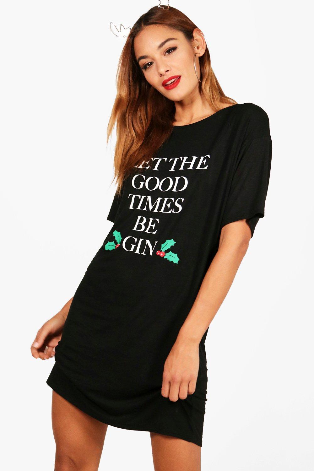 christmas t shirt dress