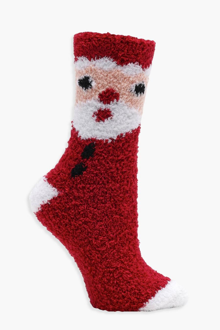 Millie Novelty Christmas Fluffy Socks, Red rouge image number 1