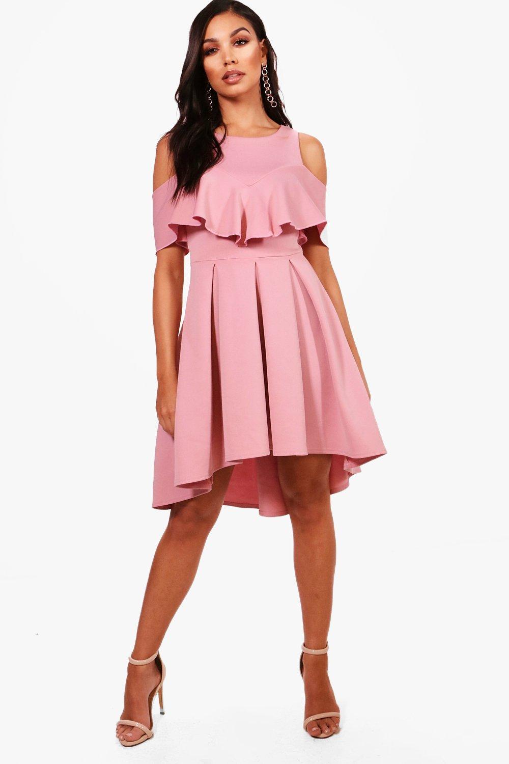 cold shoulder skater dress uk