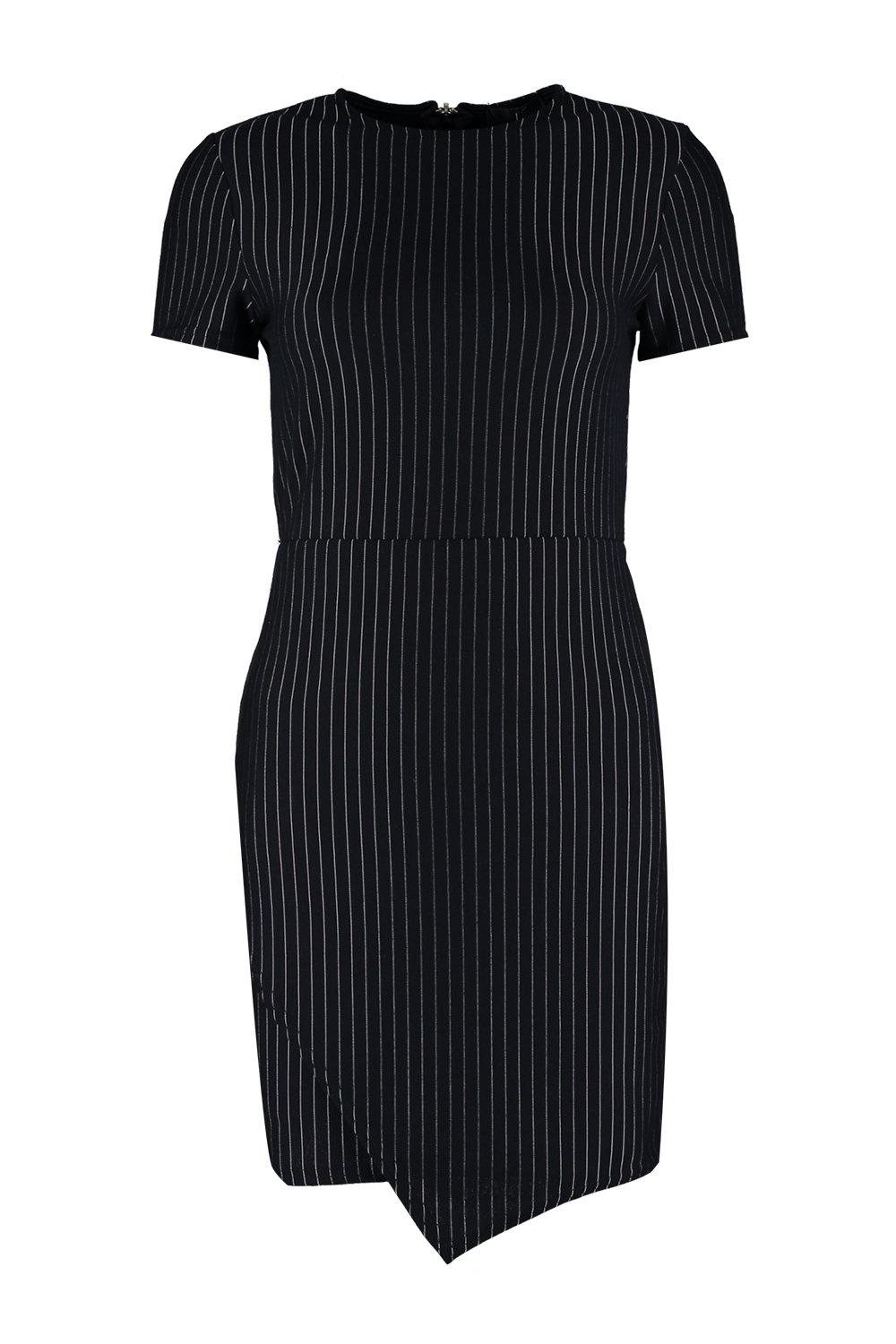 boohoo pinstripe dress