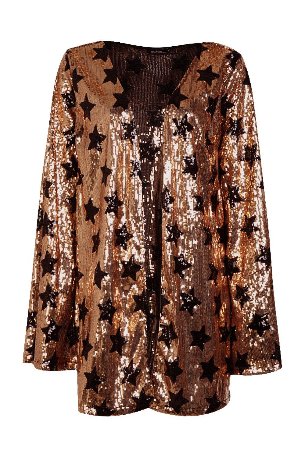 boohoo sequin kimono