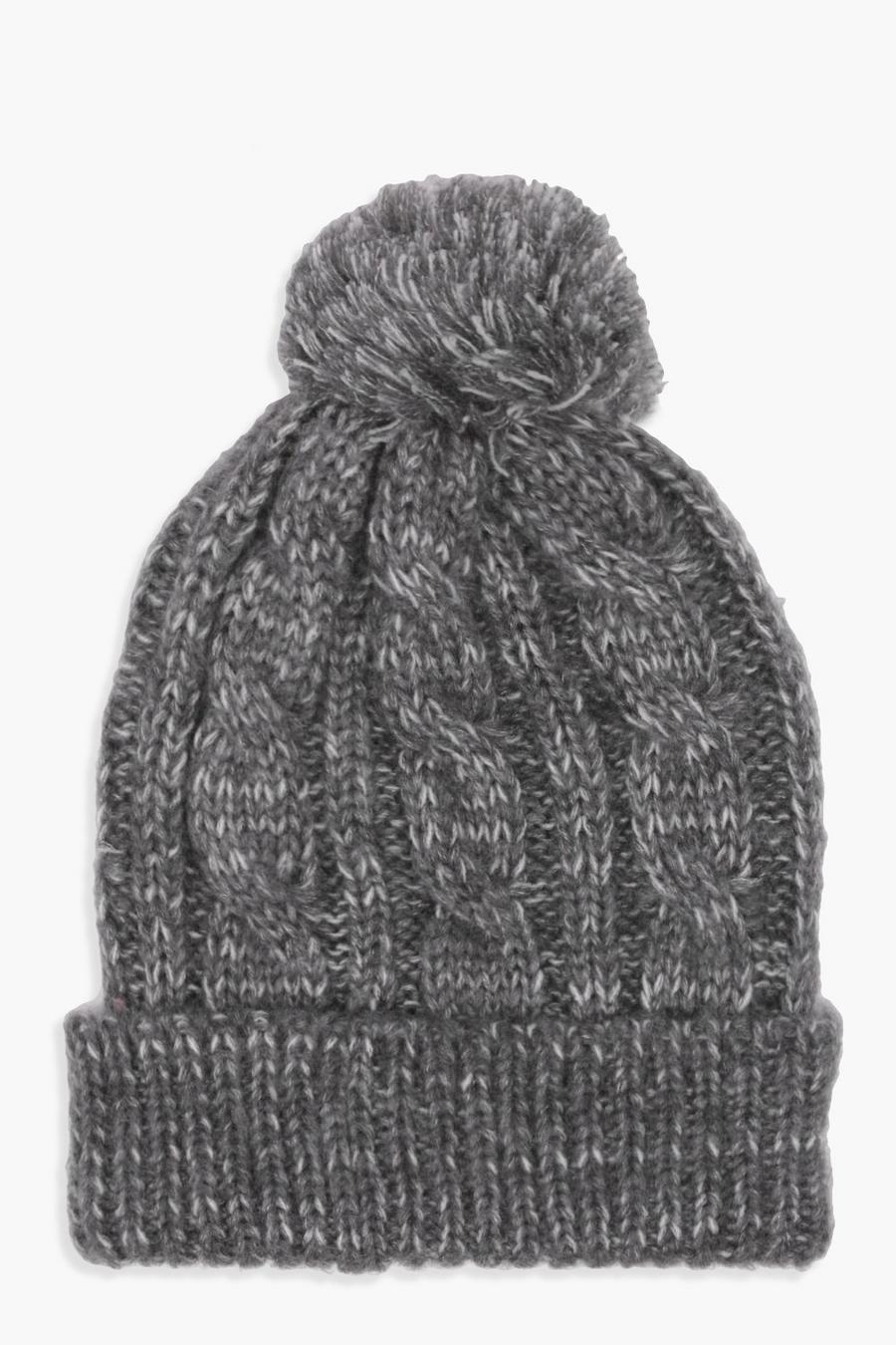 Cable Knit Pom Beanie image number 1