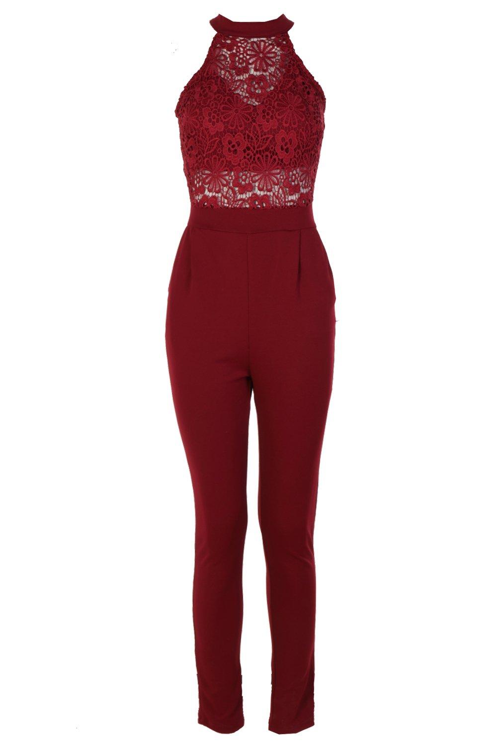 High Neck Crochet Jumpsuit