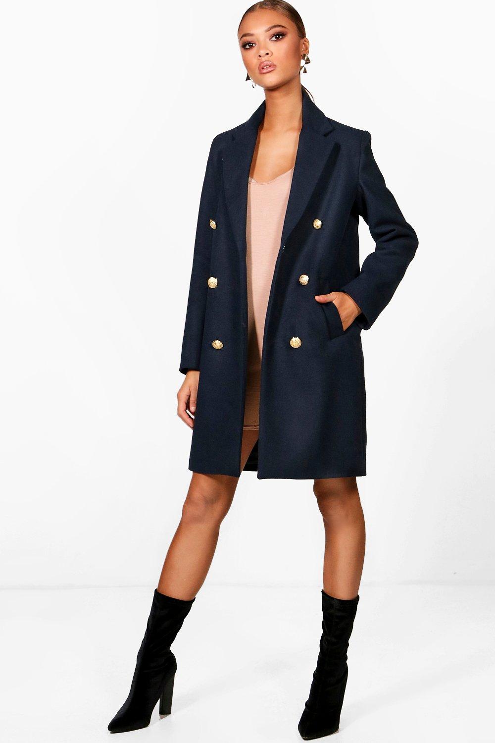 military double breasted coat
