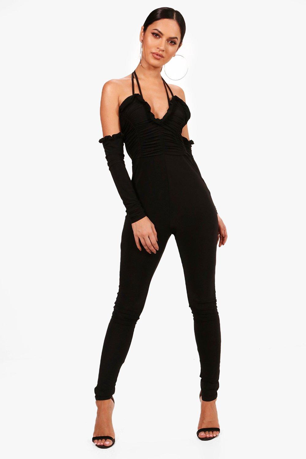 one shoulder catsuit