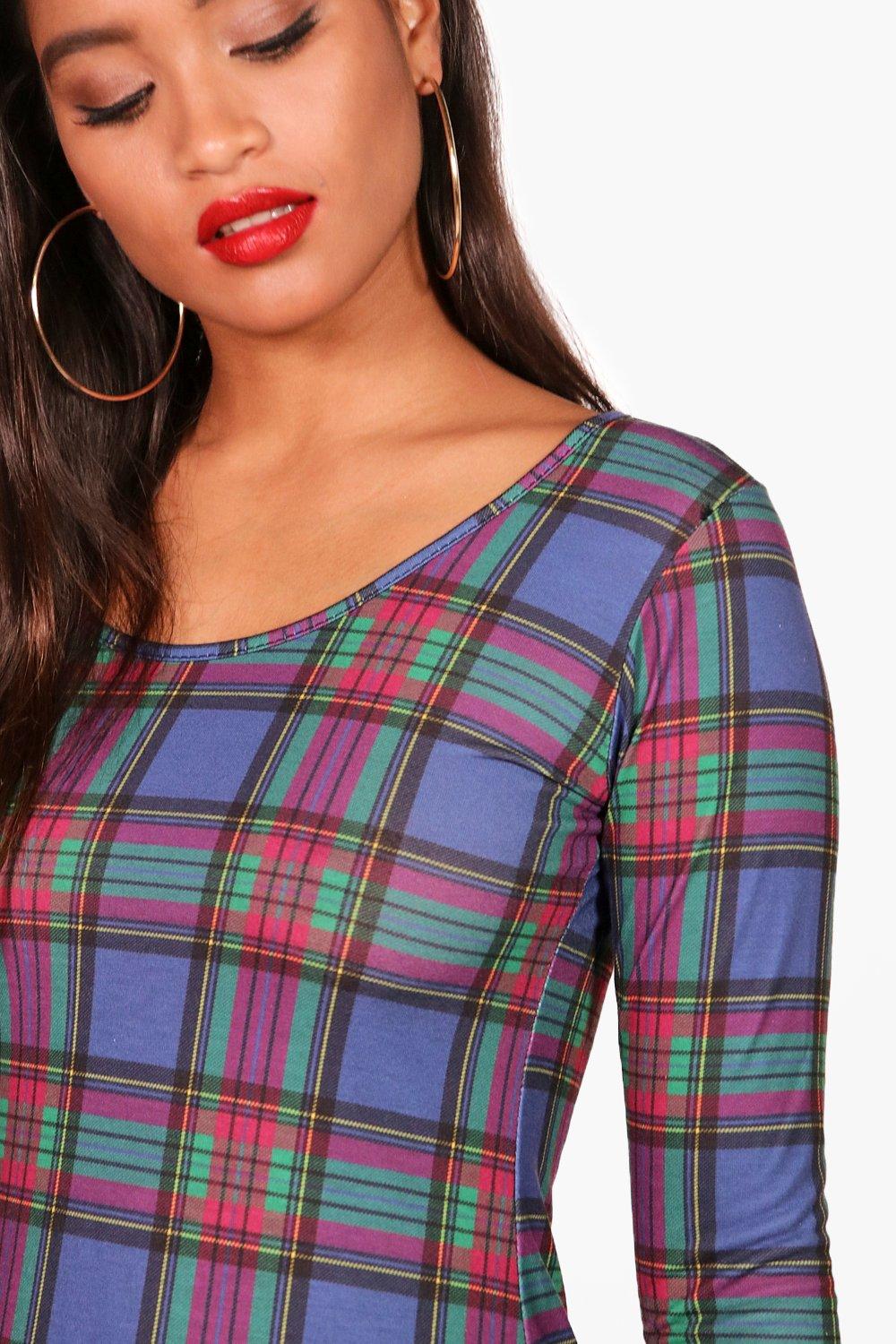 Boohoo hotsell tartan dress