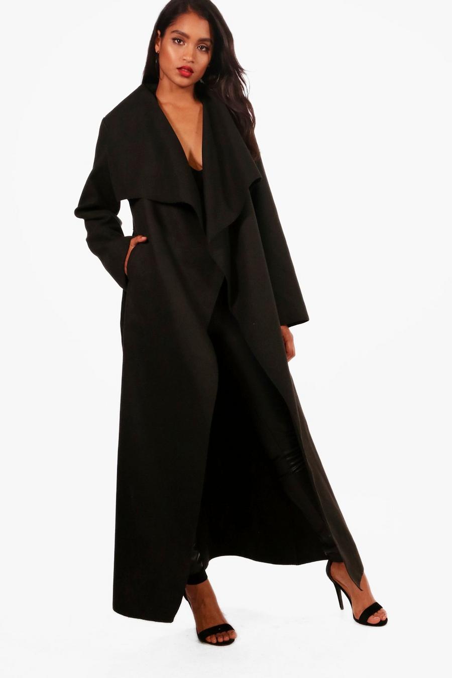 Maxi Waterfall Belted Coat image number 1