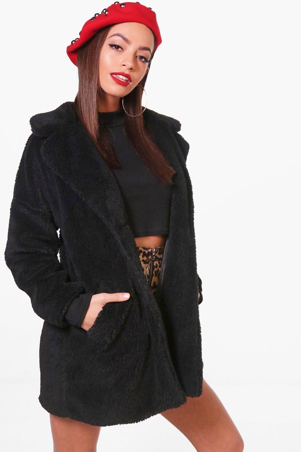 boohoo curve coats