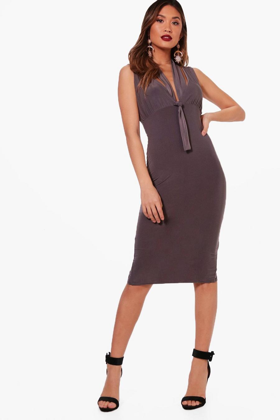 Strappy Plunge Bodycon Dress image number 1