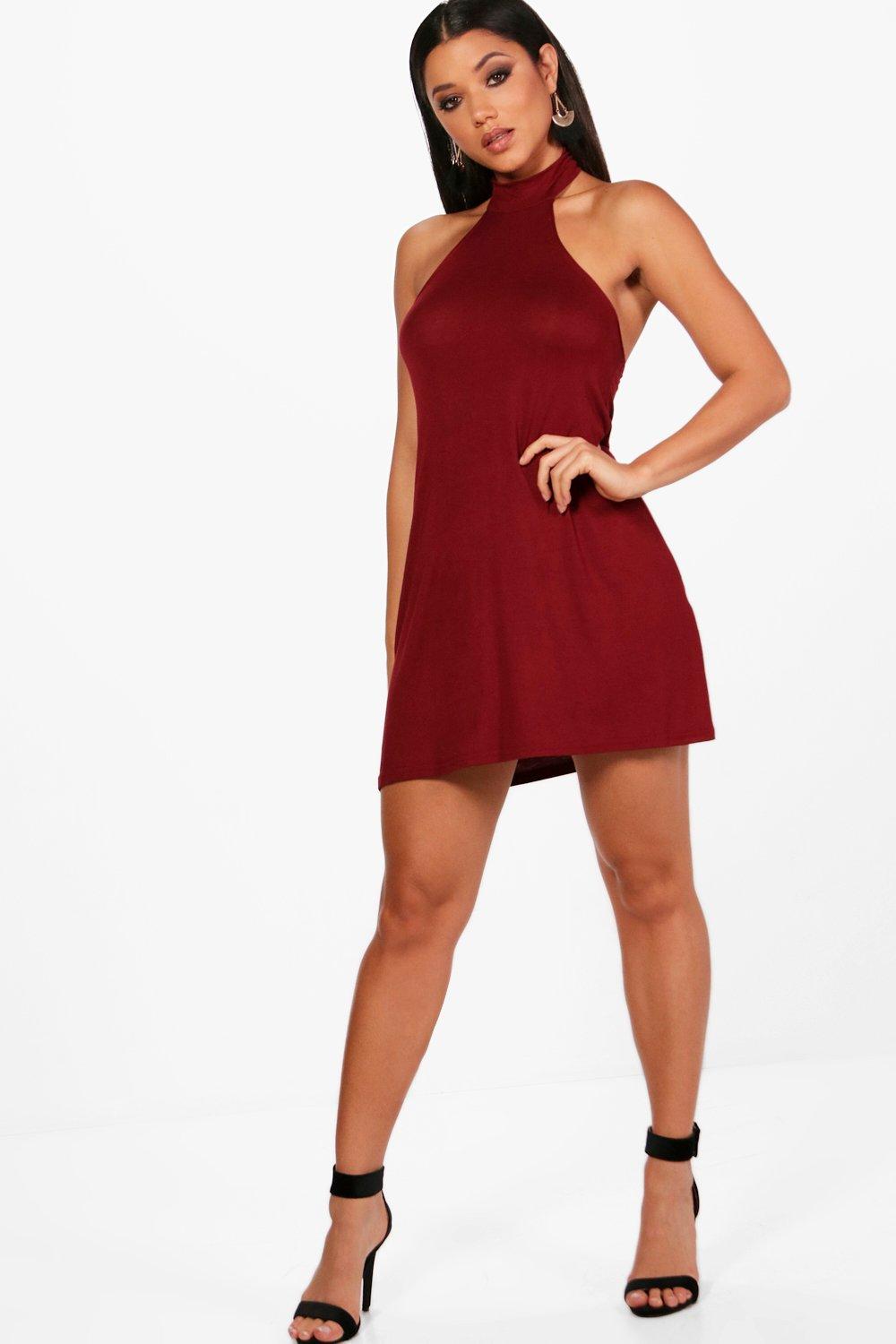 boohoo fit and flare dress