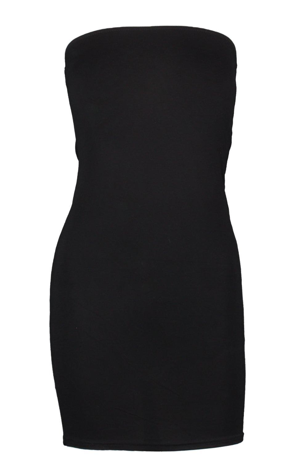 bandeau jersey bodycon dress