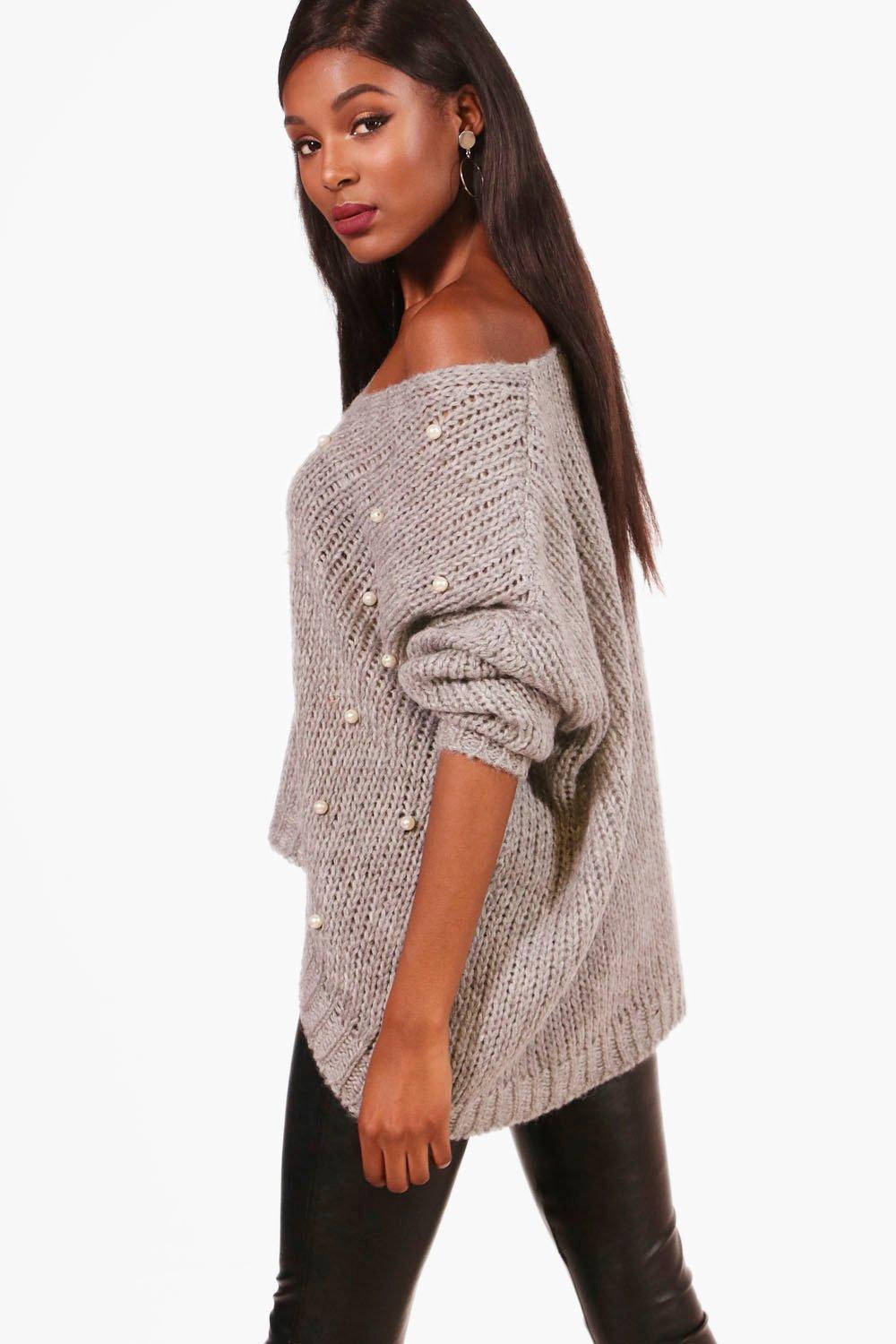 Pearl neck outlet jumper