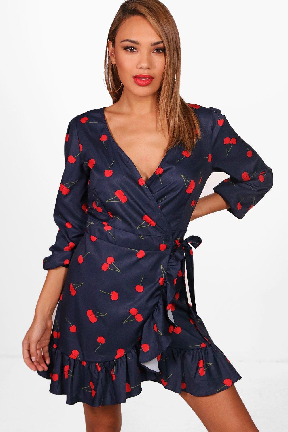 boohoo cherry dress