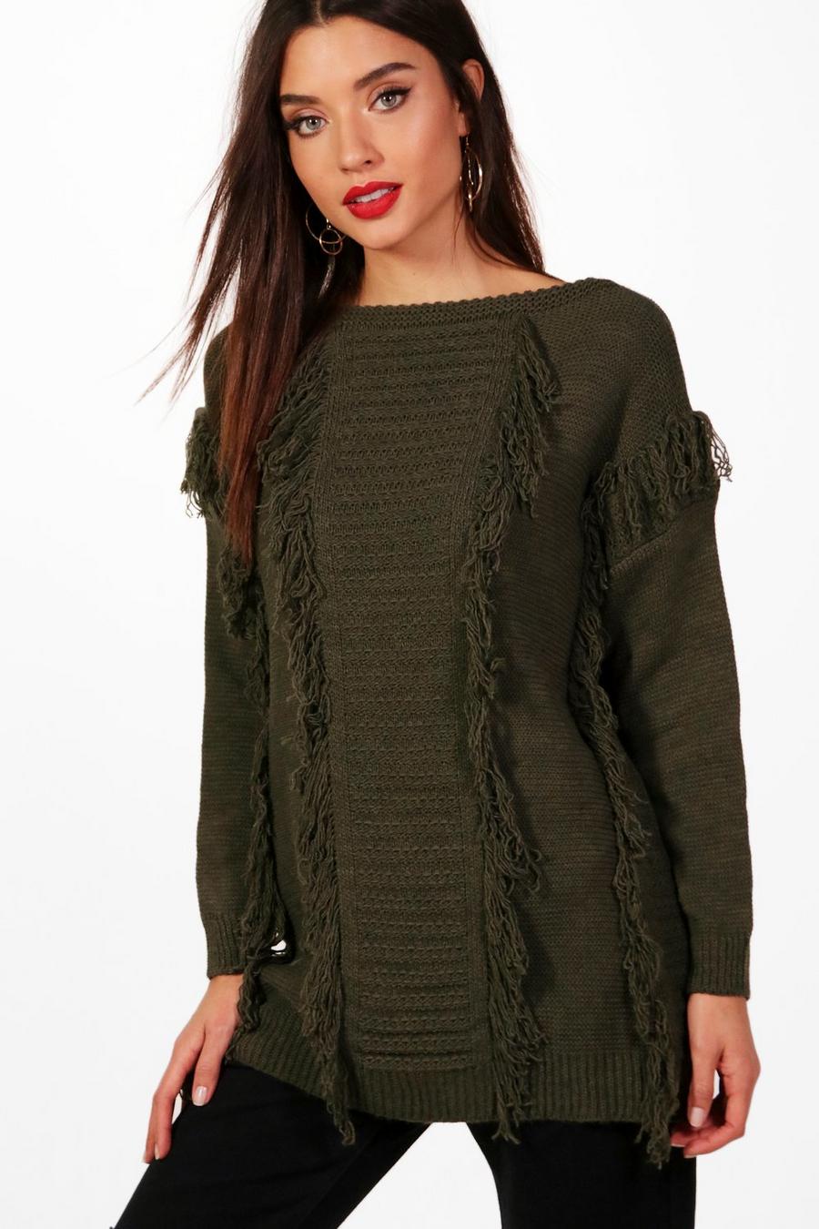 Tassel Fronted Knitted Sweater image number 1