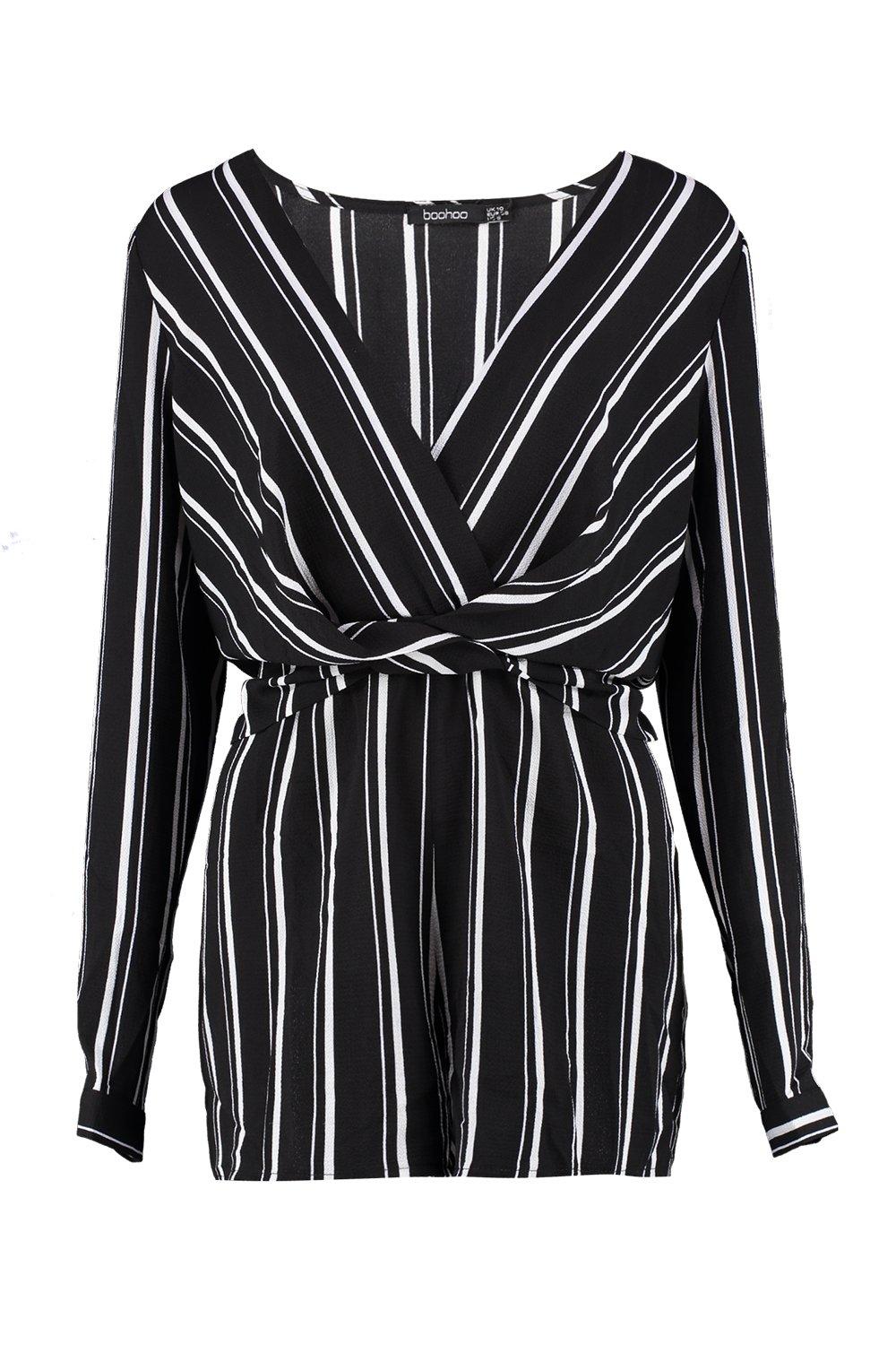 Boohoo store striped playsuit