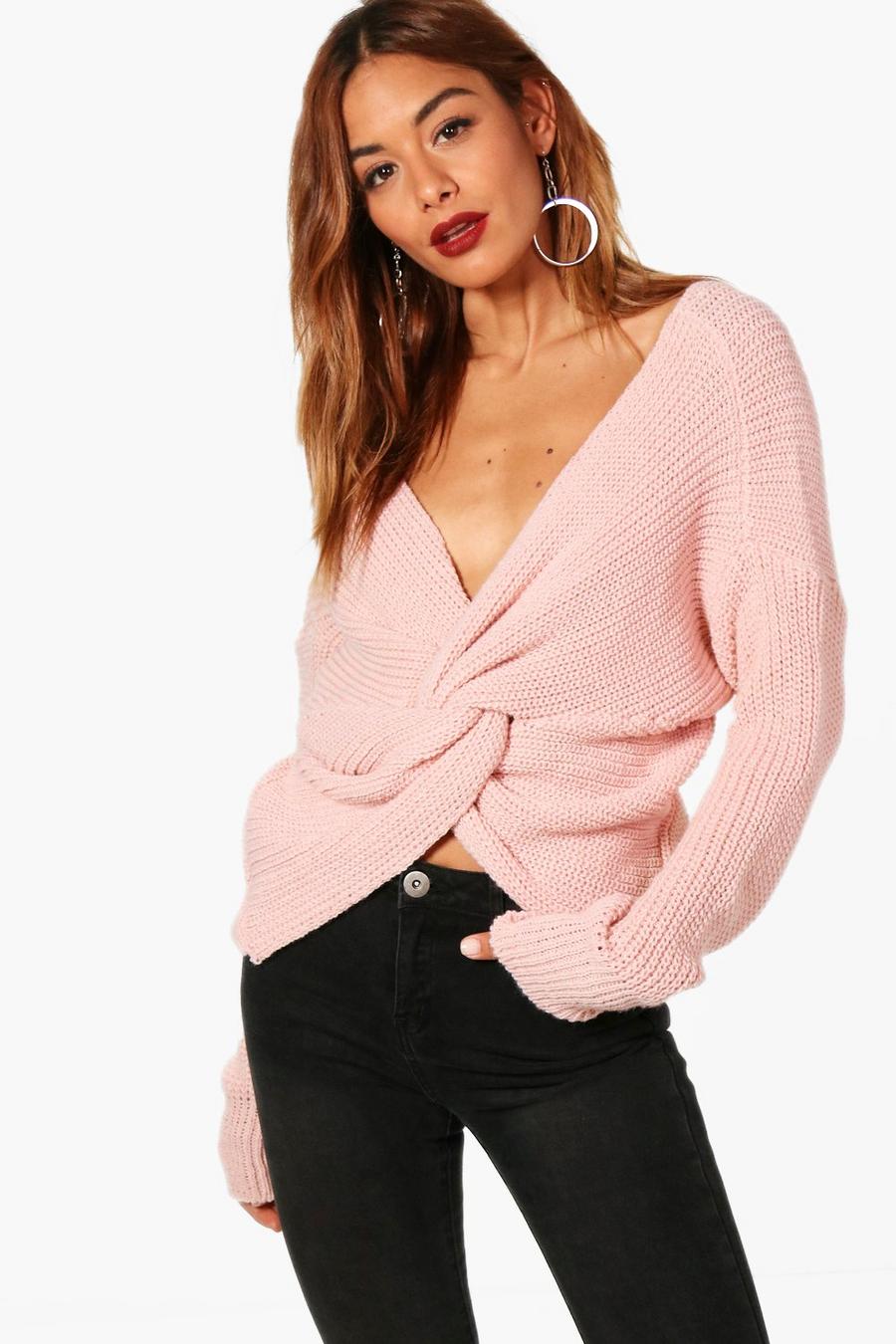 Blush Wrap Front Sweater image number 1