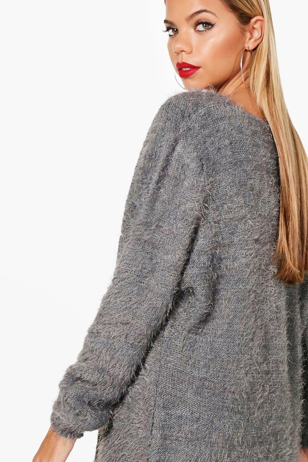 Fluffy Knit Cardigan | boohoo