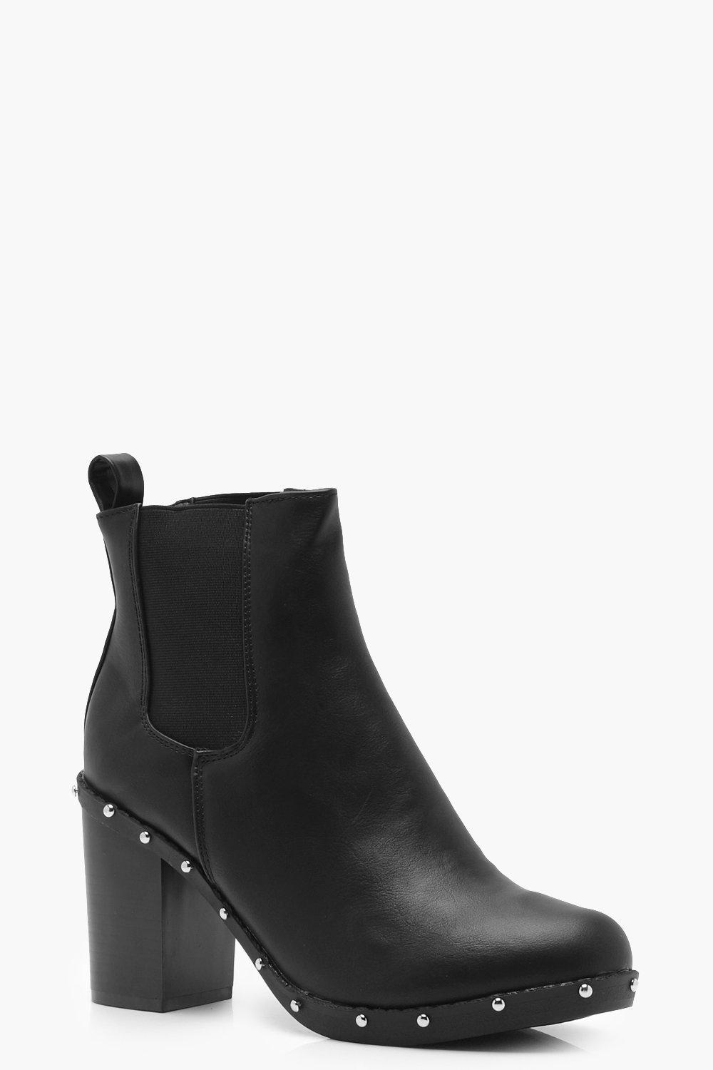 Studded Trim Chelsea Boots Boohoo