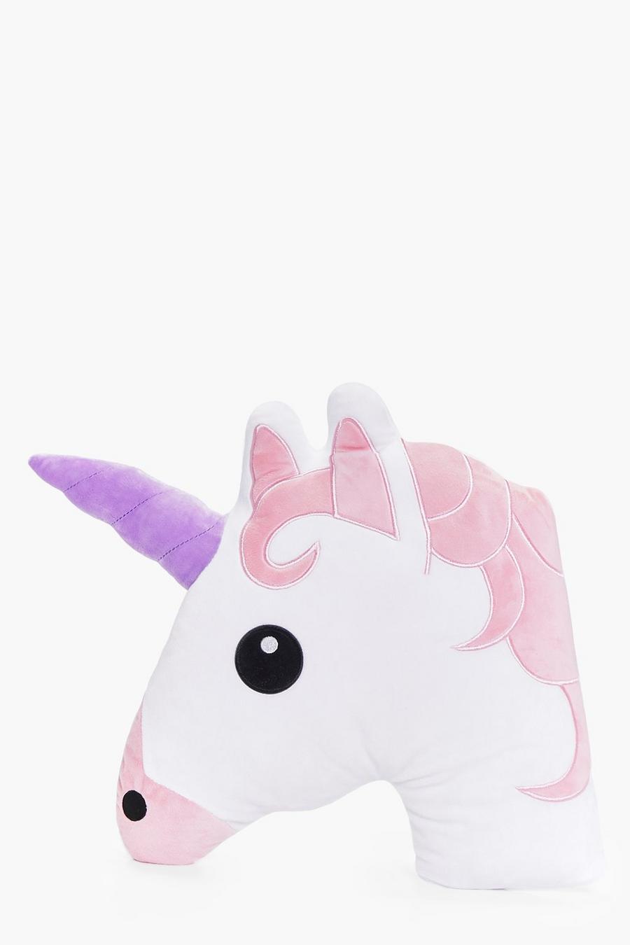 Lilac Unicorn Emoji Cushion image number 1