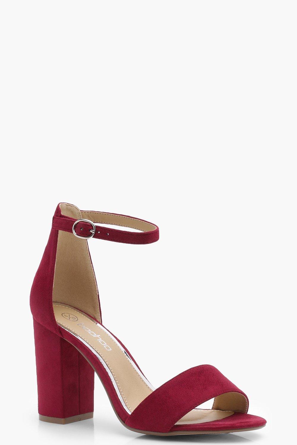 berry red heels