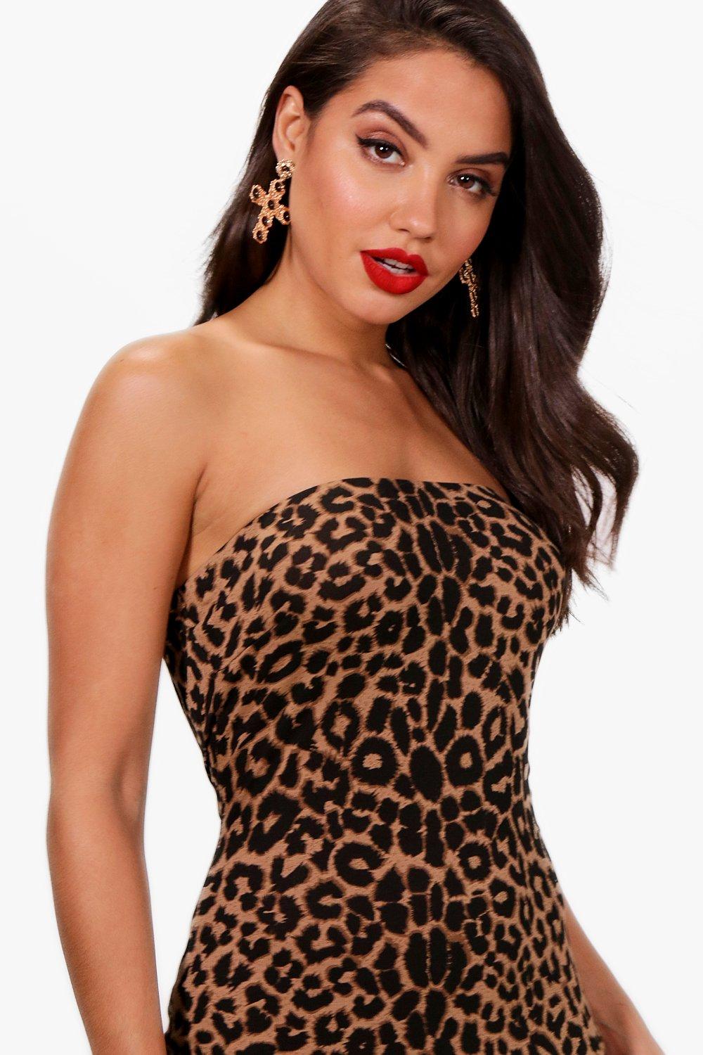 Leopard print tight dress best sale