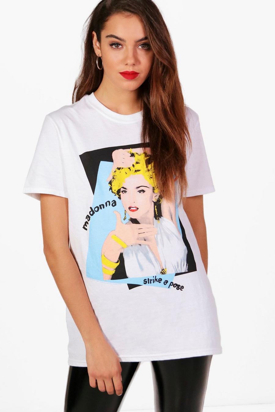 White Madonna Licensed T-Shirt image number 1