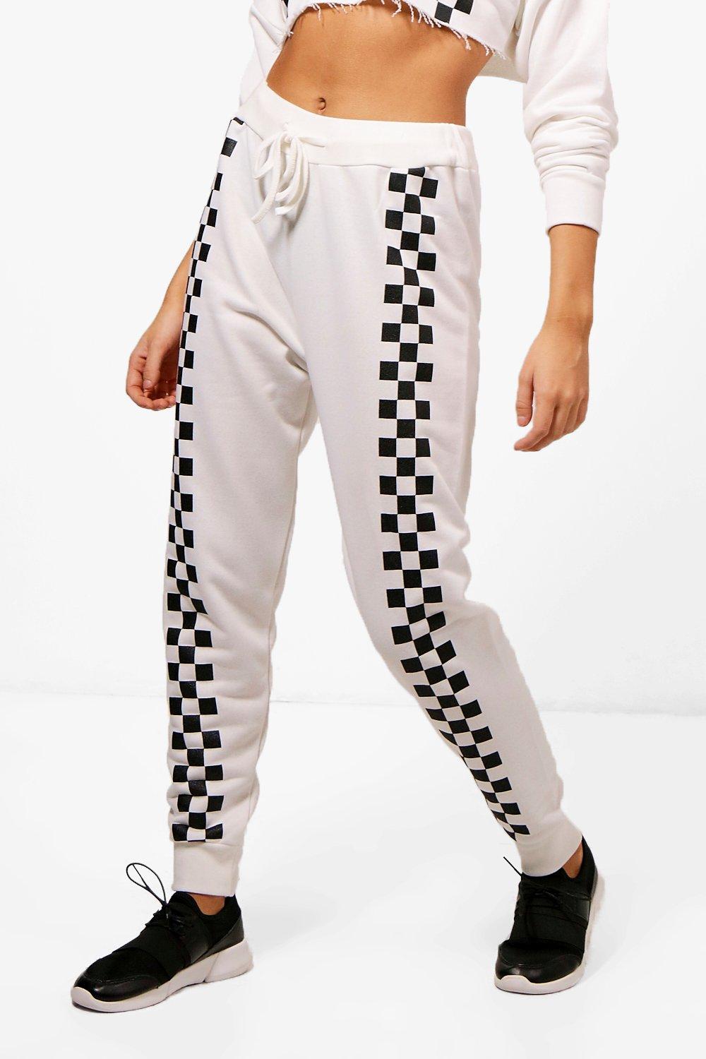 chequered joggers