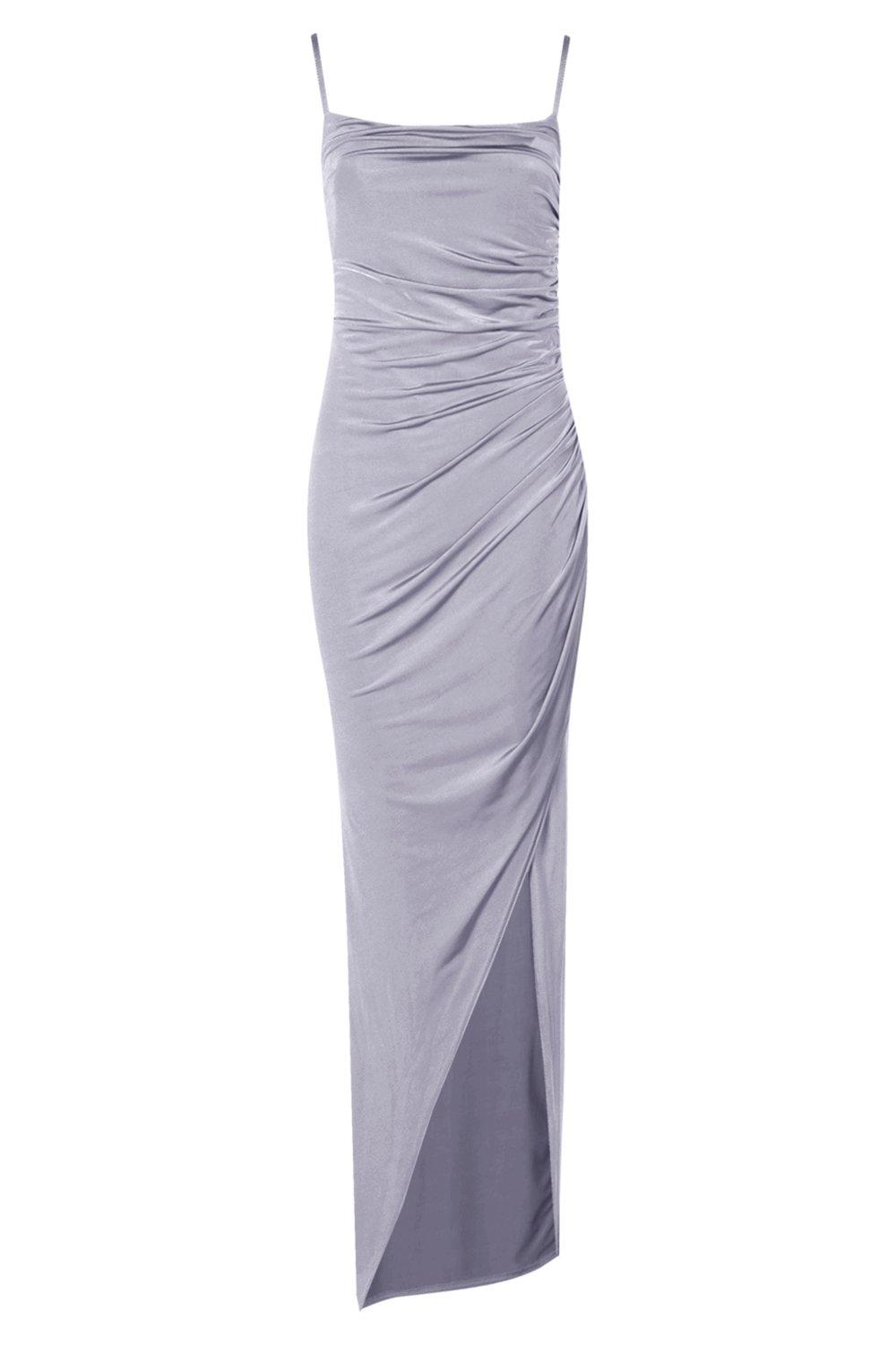 Strappy square neck cheap wrap maxi dress